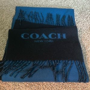 Unisex black and blue coach scarf